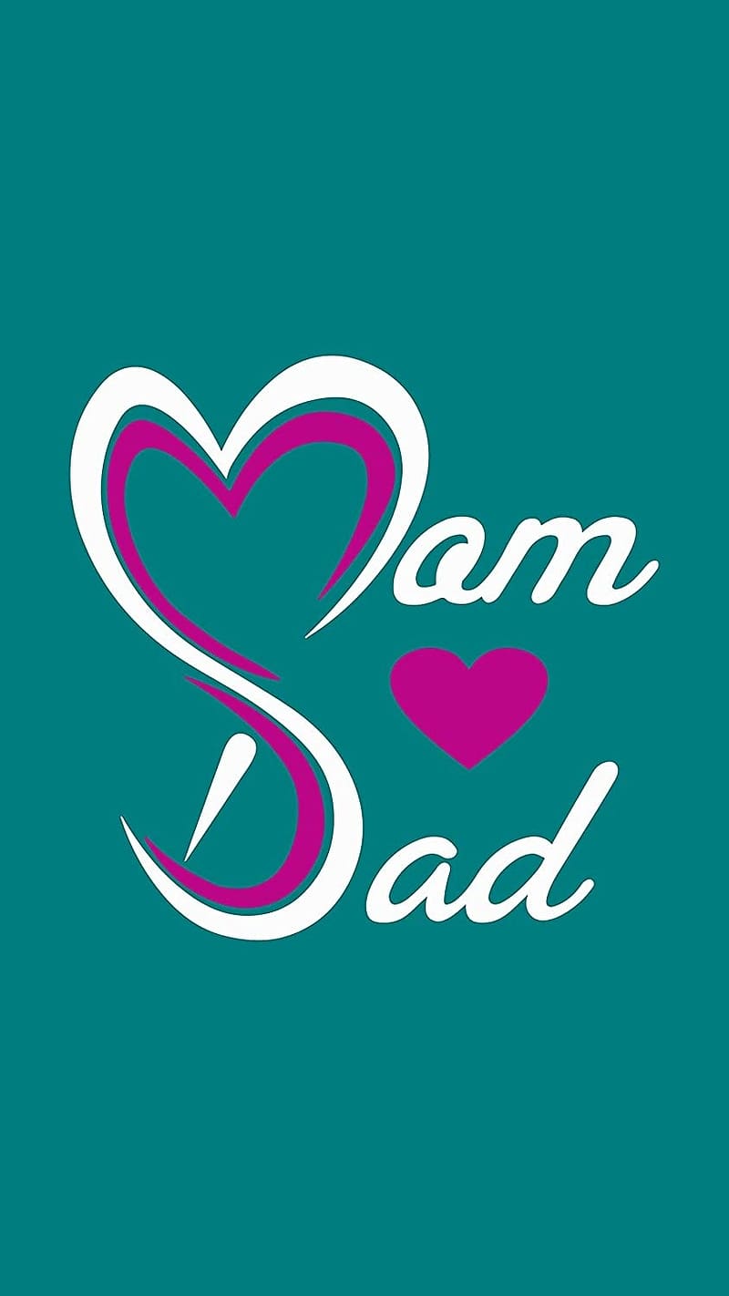 800x1422 Mom Dad Love, White And Pink, pink heart, HD phone wallpaper