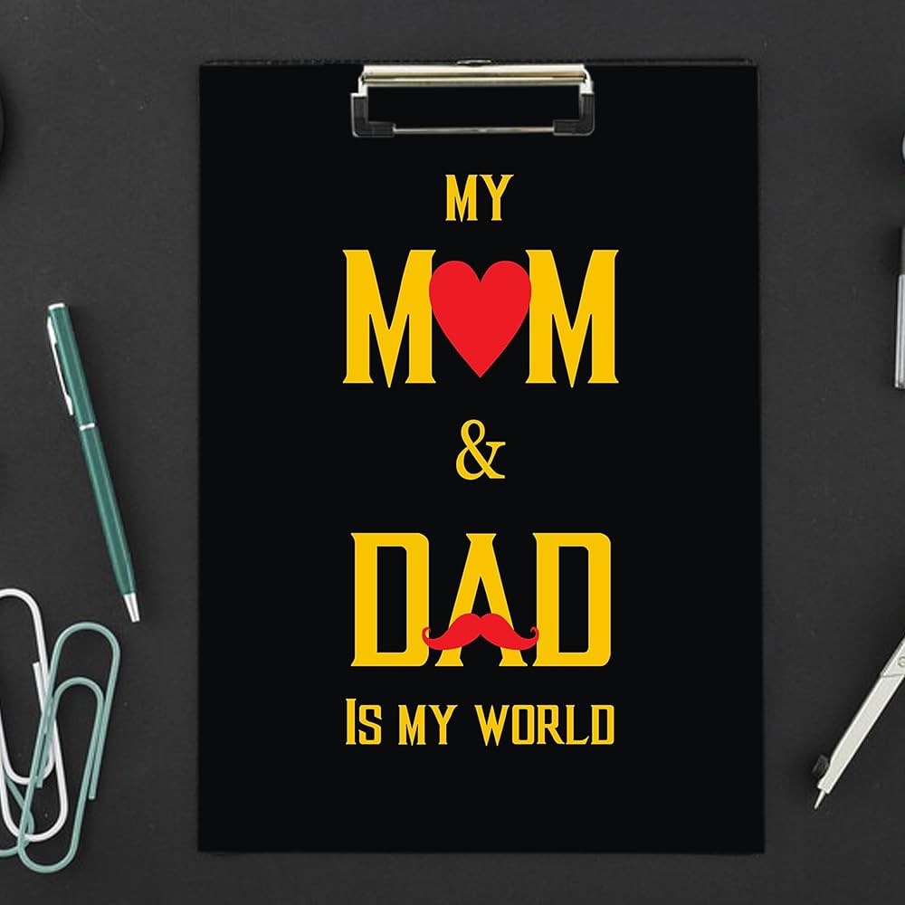 1000x1000 Wallpaper Solution I Love Mom & Dad Reprint क्लिप बोर्ड परीक्षा पैड (14x9.5 इंच) (1 का सेट, मल्टीकलर) : Amazon.in: कार्यालय का सामान