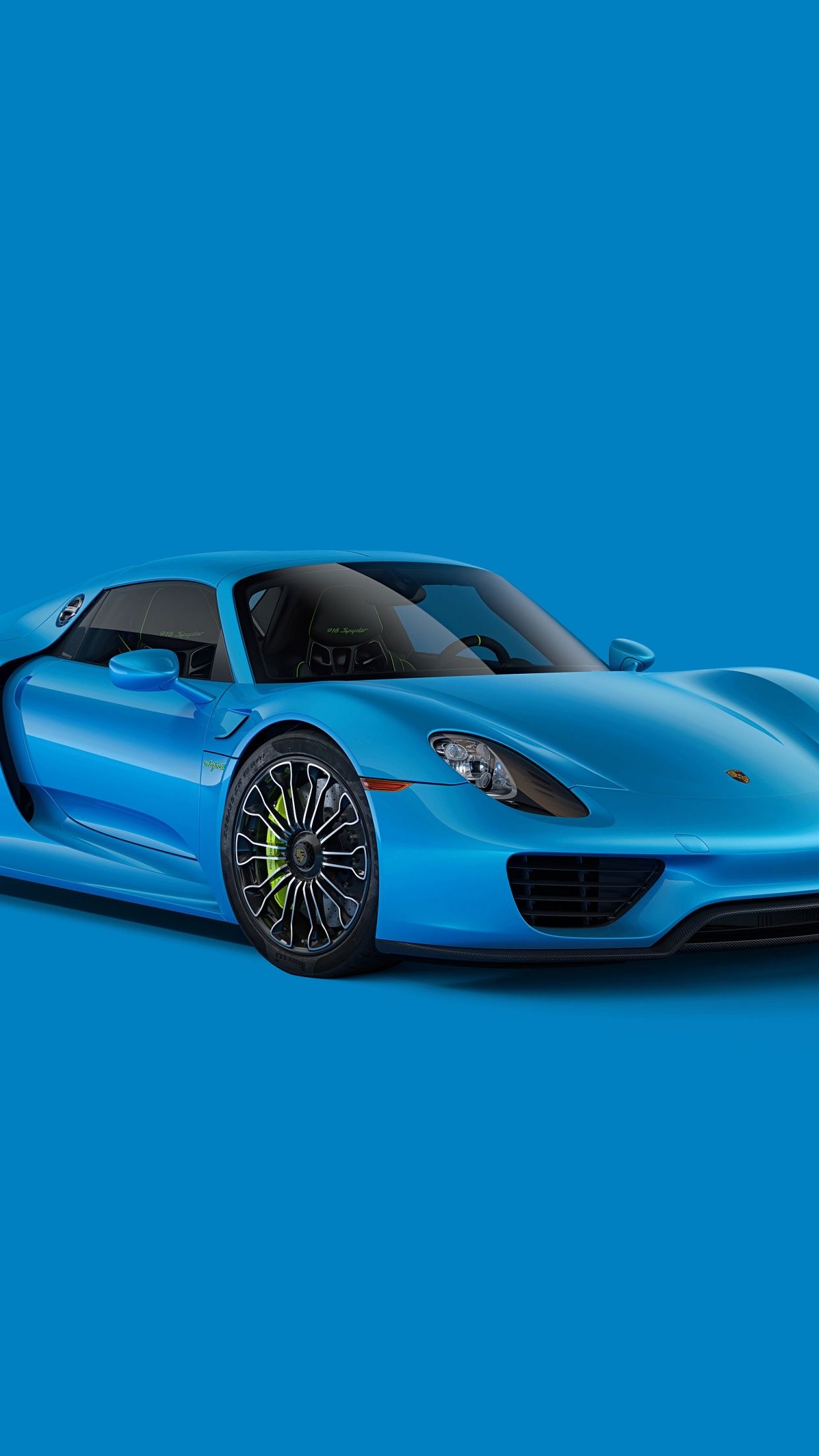1242x2208 Porsche 918 Spyder Wallpaper 4K, Blue aesthetic, CGI