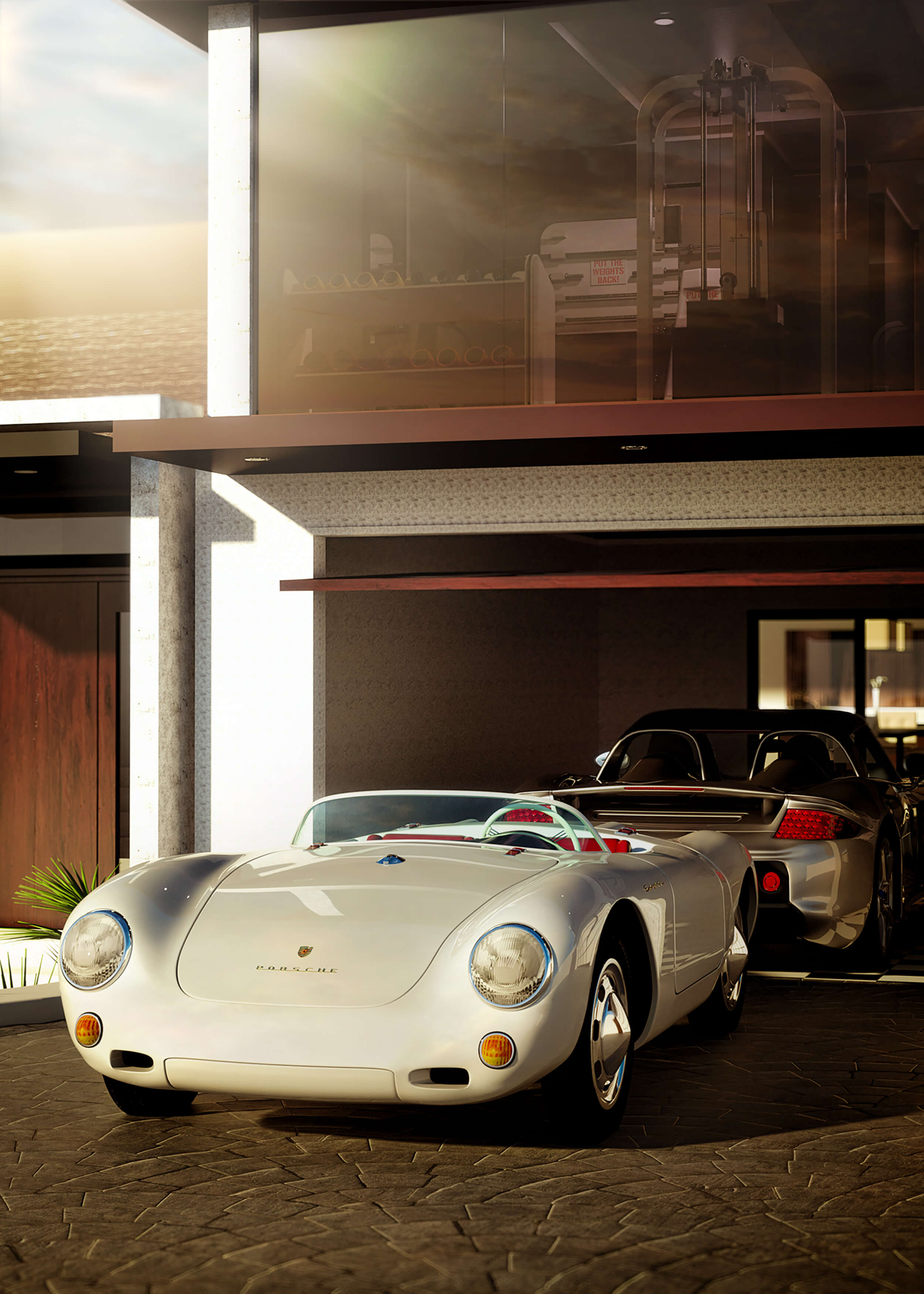 2500x3500 Porsche 550 Spyder 3D Render, Digital Art