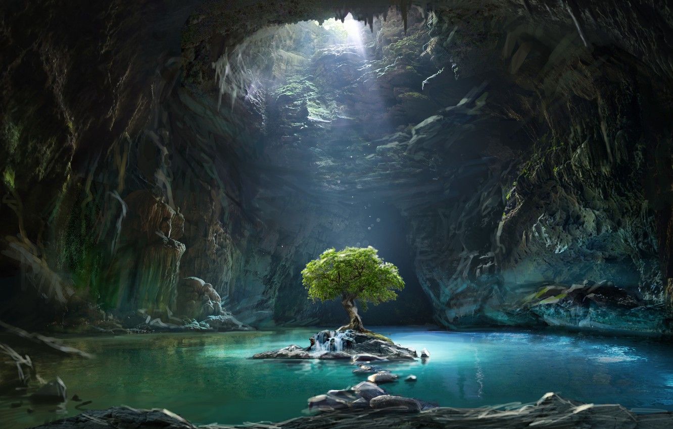 1332x850 Grotto Wallpaper