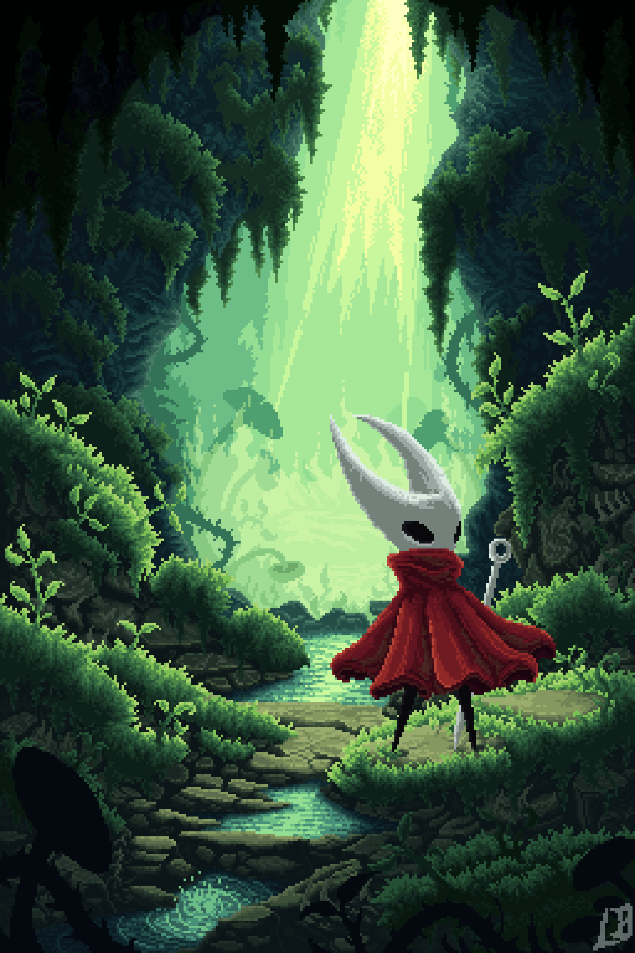 2048x3072 Here is my Pixel take on the Moss Grotto. Hope I caught the vibe
