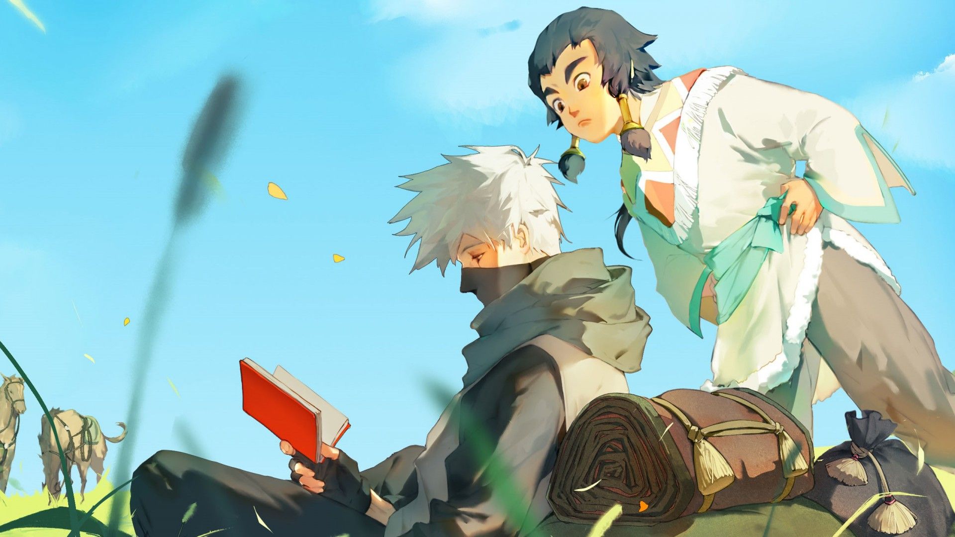 1920x1080 Kakashi Hatake Blue Sky Background HD Naruto Wallpaper