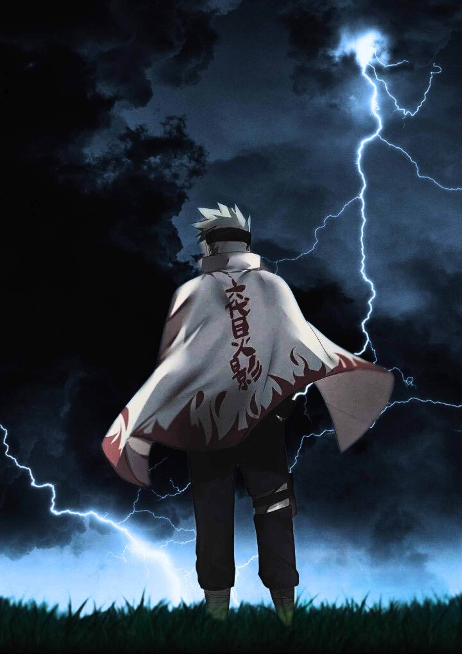 1810x2560 OM AND OME ASSOCIATES Kakashi Hokage Lightning Poster. Epic Anime Wall Art For Naruto Fans. Stormy Ninja Scene Print For Bedroom, Office, Or Gaming Decor. Unframed (Size A3) : Amazon.in