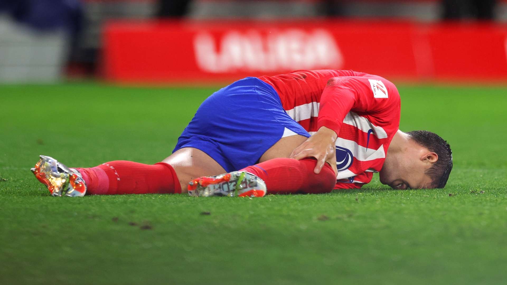 1920x1080 Alvaro Morata leaves pitch in tears after awkward fall in Sevilla defeat to leave Atletico Madrid sweating on top scorer's fitness ahead of Champions League showdown with Inter. Goal.com English Saudi