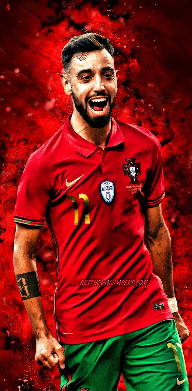 630x1280 Bruno Fernandes Portugal Wallpaper