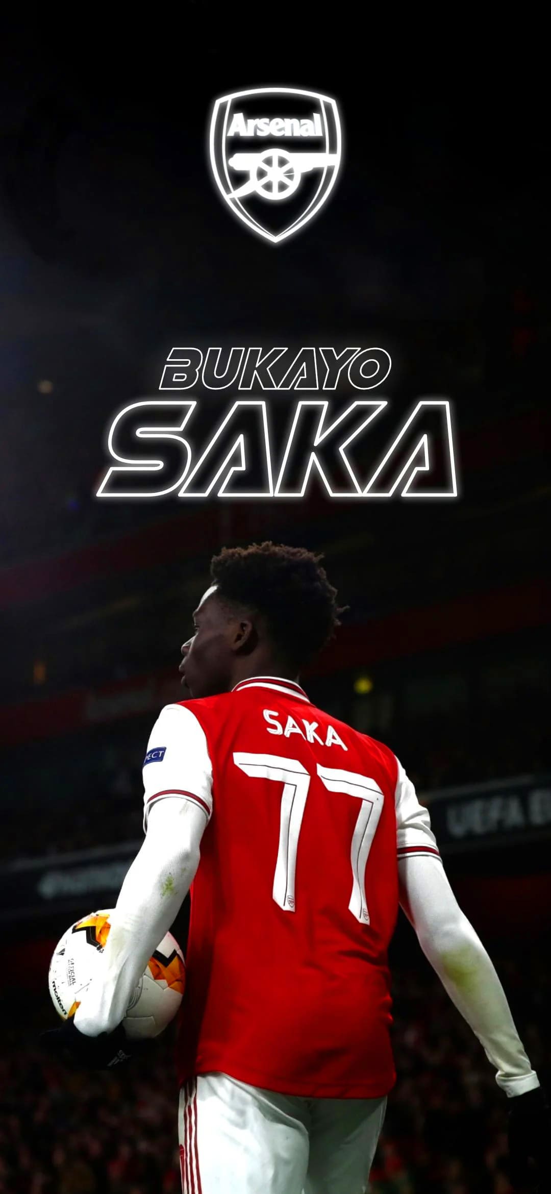 1080x2340 Saka Arsenal Wallpaper