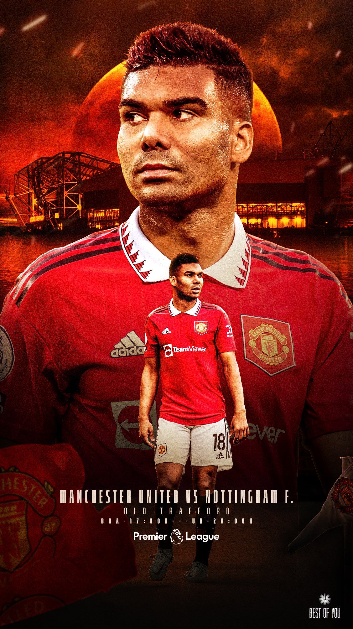 1127x2008 Casemiro Manchester United Wallpaper