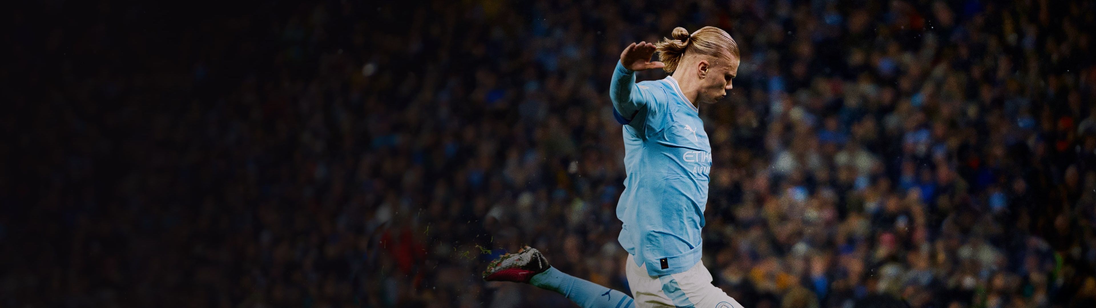 3840x1080 Erling Haaland Wallpaper 4K, FC Cover Art, 2023 Games