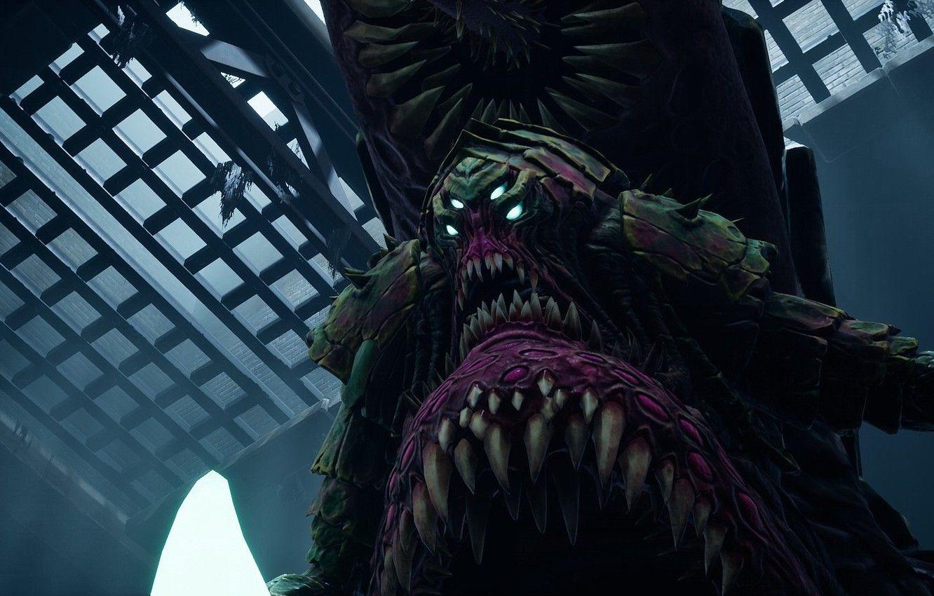 1332x850 Wallpaper monster, mouth, fangs, game, Gluttony, the seven deadly