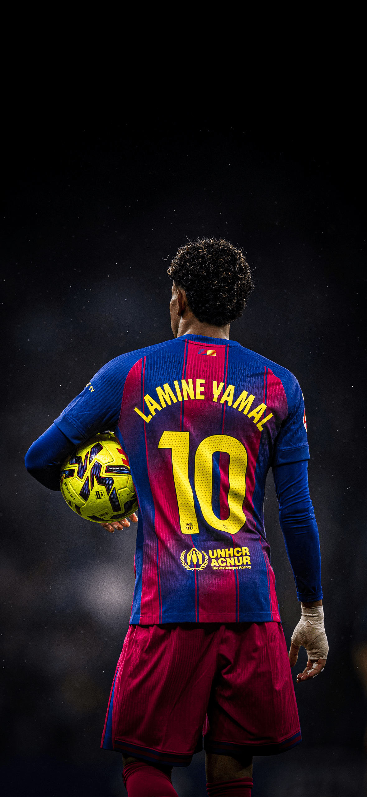 1179x2556 Lamine Yamal Barcelona Jersey Back