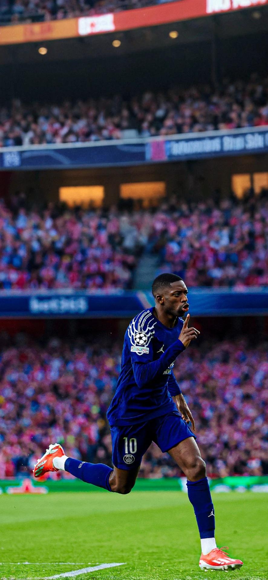 886x1918 Dembele PSG Wallpaper