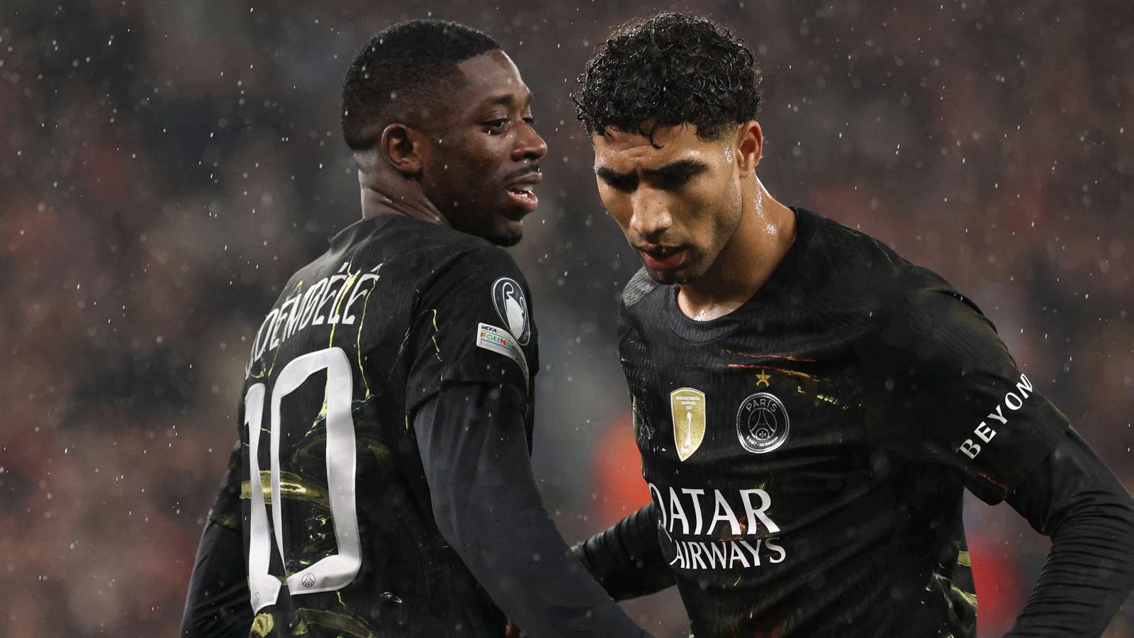 1600x900 I'm 100 per cent fit' Dembele confirms he's ready for Champions League final despite injury issue as Achraf Hakimi also set to start for PSG vs Arsenal. Goal.com US