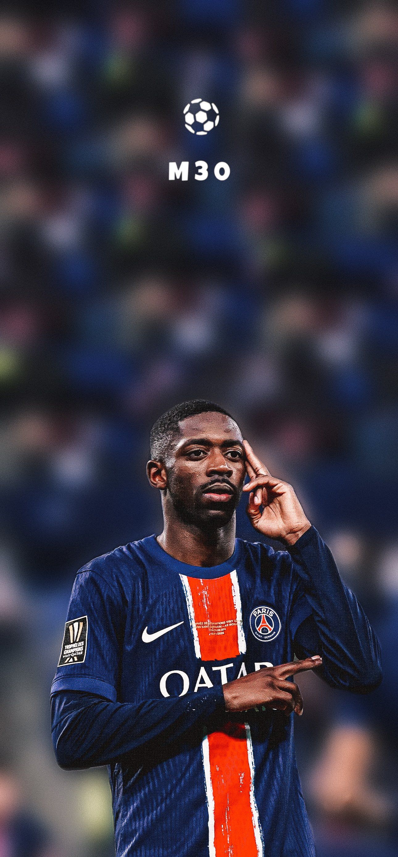 1290x2774 Ousmane Dembele Action Wallpaper