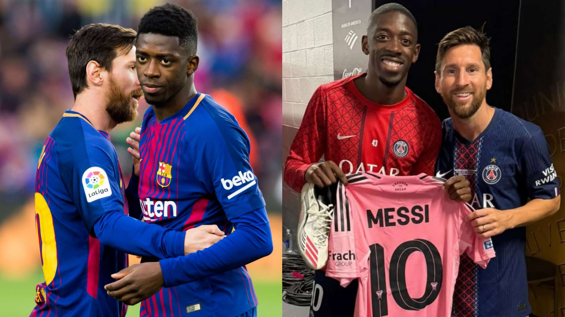 1920x1080 Ousmane Dembele Gets His Hands On Lionel Messi's ENTIRE Inter Miami Kit After Club World Cup Clash As PSG Star Sends Emotional Message To Ex Barcelona Team Mate