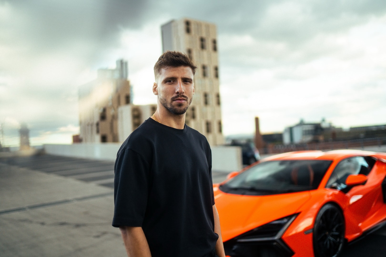 1620x1080 Manchester City's Ruben Dias Shows Off His 2025 Lamborghini Revuelto in Arancio Apodis