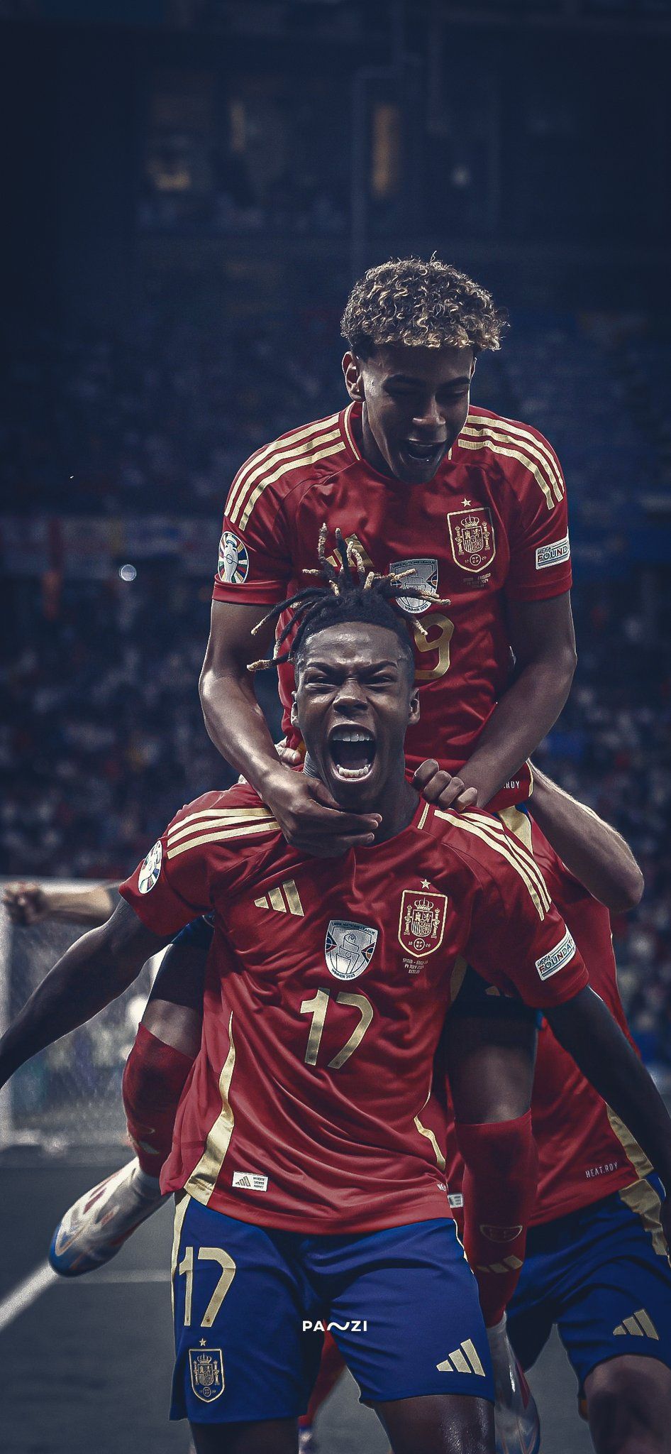 946x2048 Nico Williams And Lamine Yamal Wallpaper