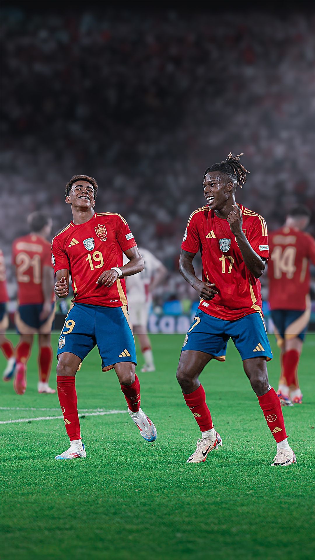 1080x1920 Nico Williams And Lamine Yamal Wallpaper
