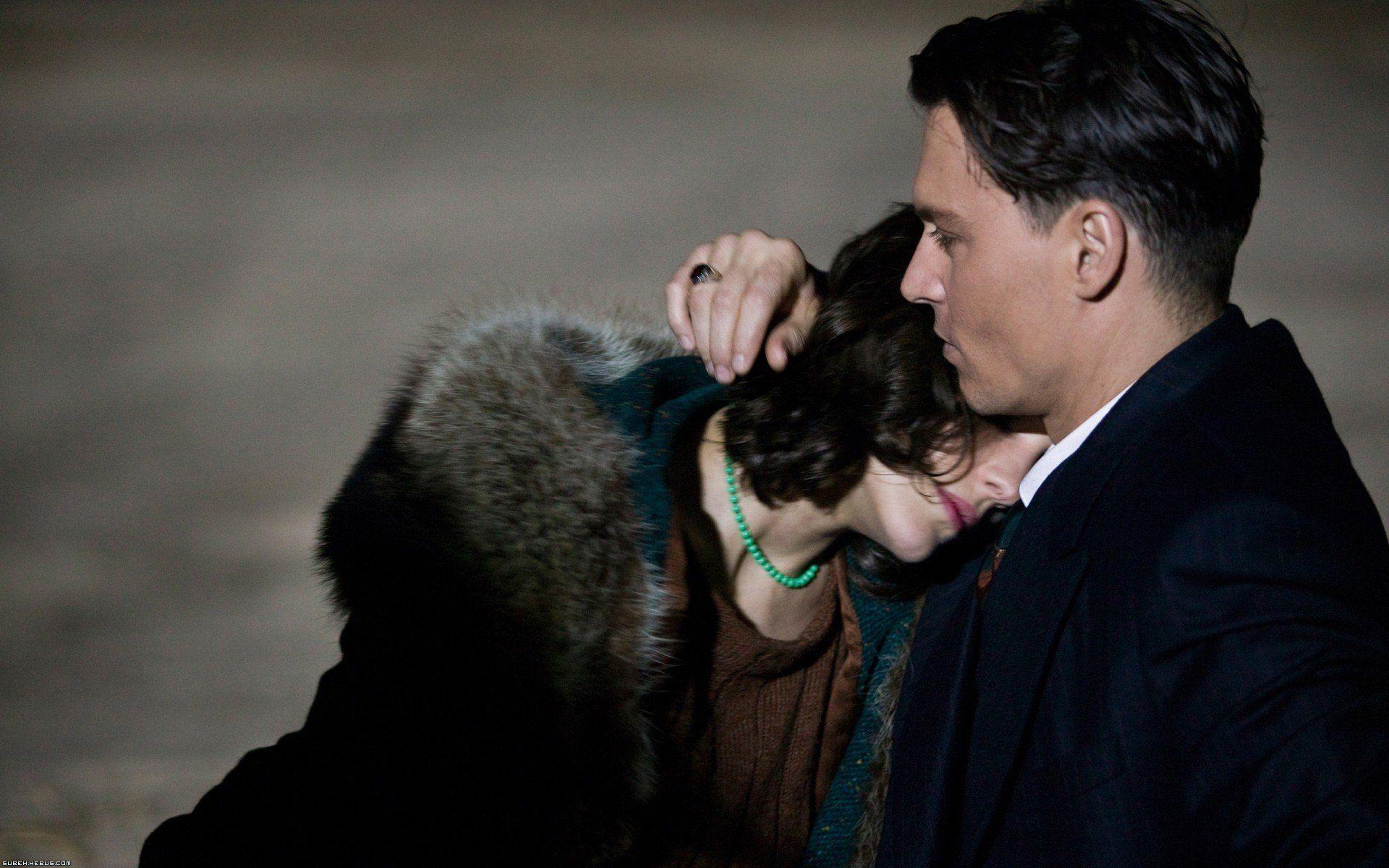 1920x1200 women, Movies, Men, Marion, Cotillard, Johnny, Depp, Public