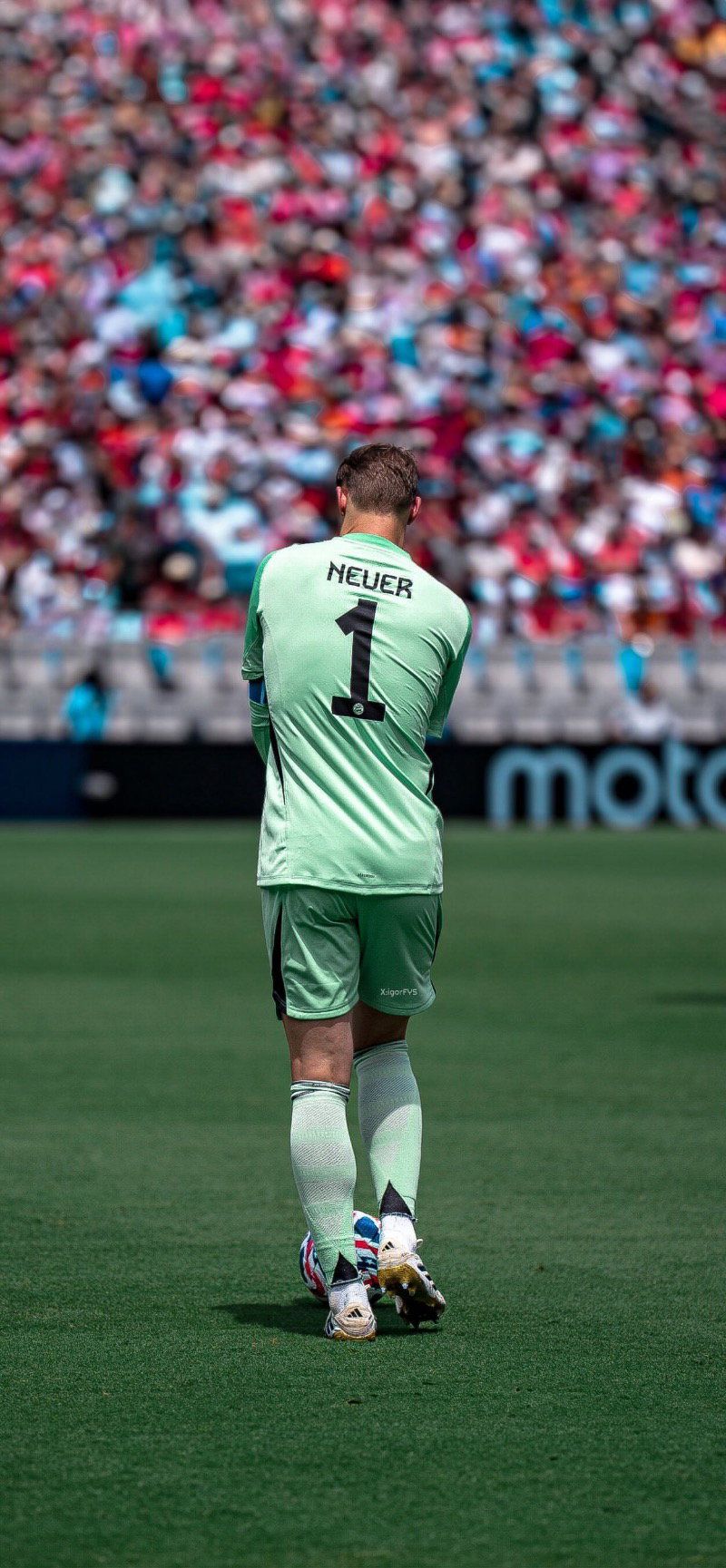 800x1729 Manuel Neuer standing on the pitch Football Wallpaper