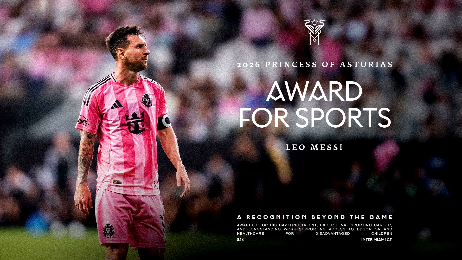 1920x1080 ANOTHER HONOR: Messi gets 2026 Princess of Asturias Award for Sports Row Soccer