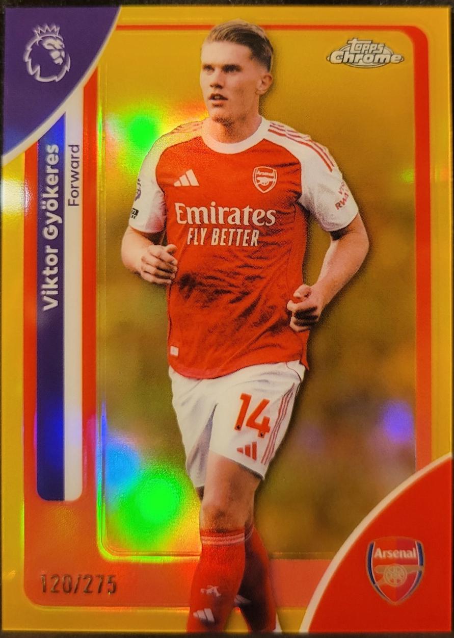 891x1251 Viktor Gyokeres [Yellow Refractor] Prices Topps Chrome Premier League