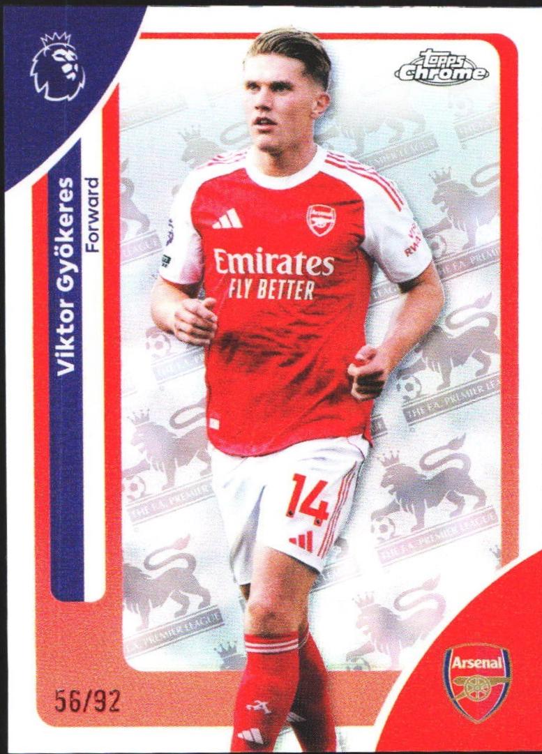 777x1081 Viktor Gyokeres [Premier League Retrofractor] Prices Topps Chrome Premier League