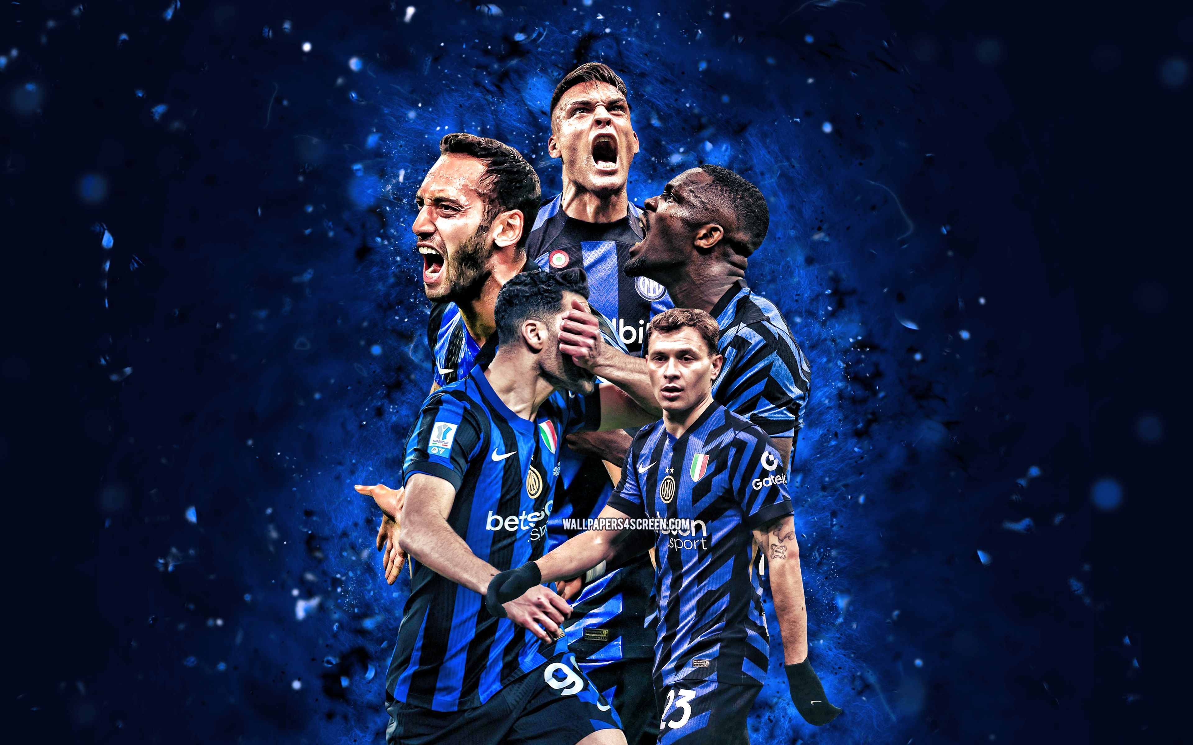 3840x2400 Wallpaper Inter, International, Inter Milan, Lautaro Martinez, Marcus Thuram, Mehdi Taremi, Hakan for mobile and desktop, section спорт, resolution 3840x2400