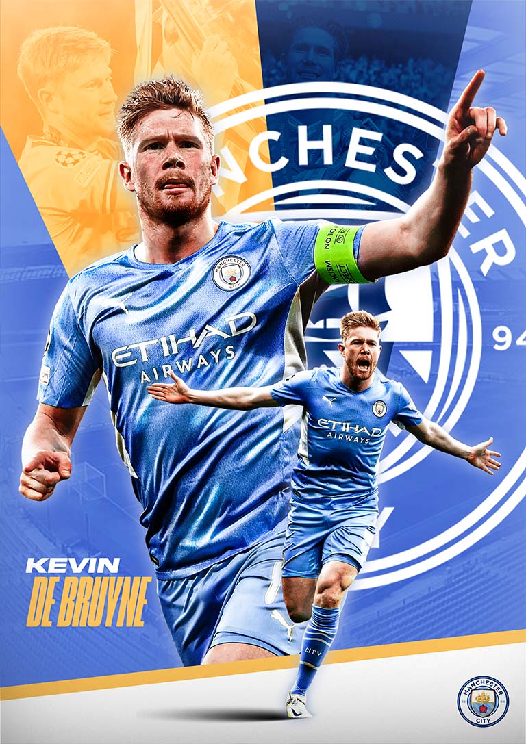 768x1087 Celebrate Manchester City with this Kevin De Bruyne Football Poster