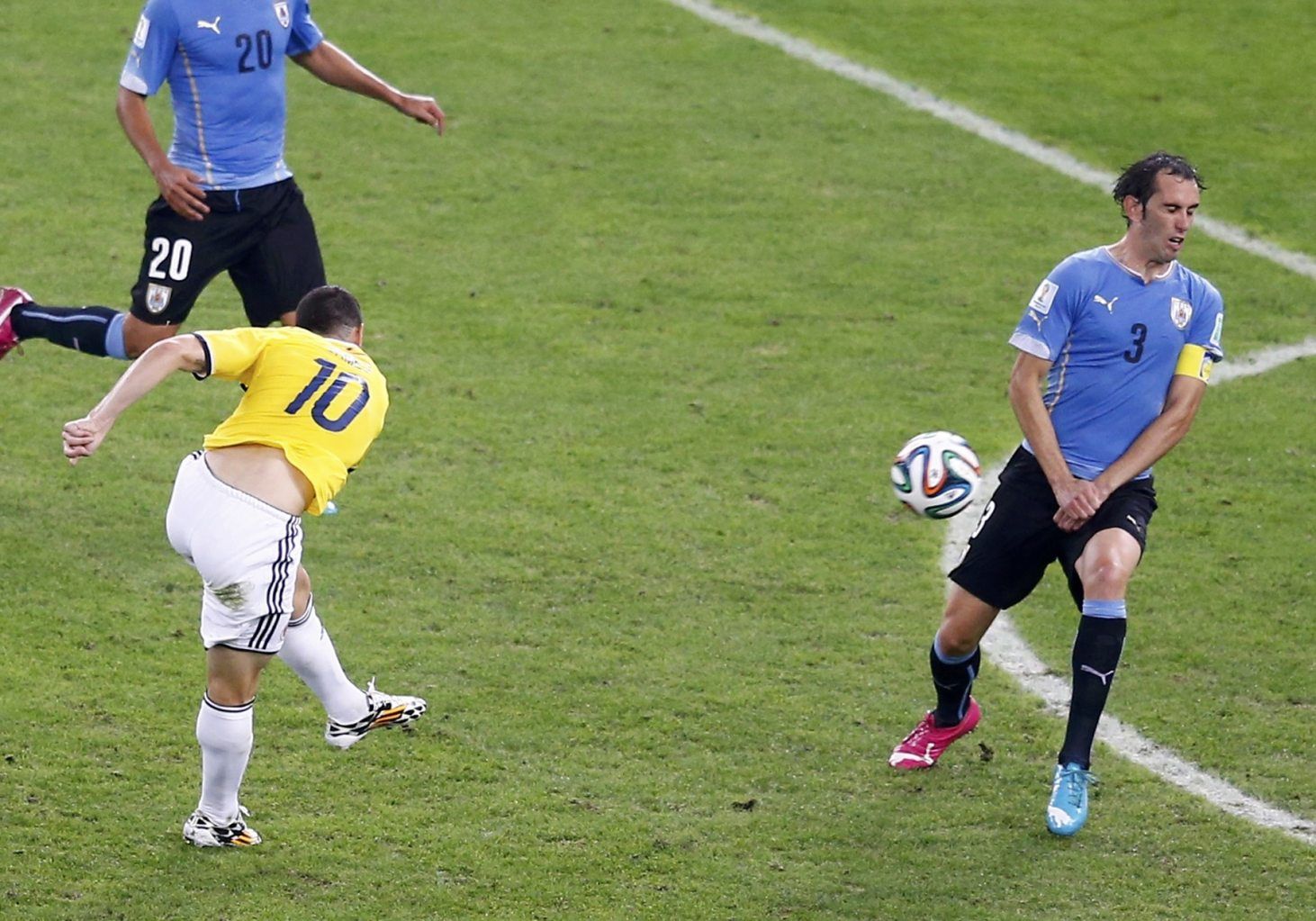 1462x1023 James Rodríguez goal in Colombia vs Uruguay at the FIFA World Cup 2014. Neymar Jr and Santos