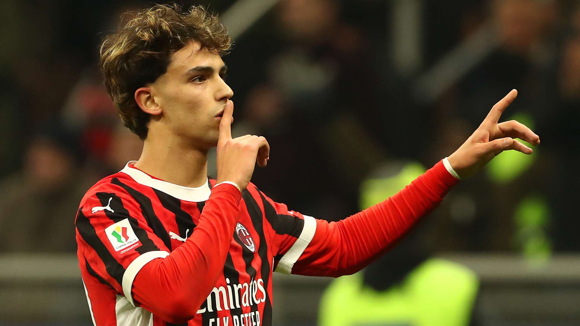 1920x1080 VIDEO: What were Chelsea thinking?! Joao Felix scores debut goal for AC Milan minutes after replacing Christian Pulisic as Blues loanee produces exquisite dink over Roma goalkeeper