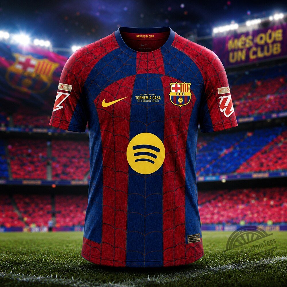 1000x1000 FC Barcelona x Spider Man Jersey Shirt Julian Alvarez 2026