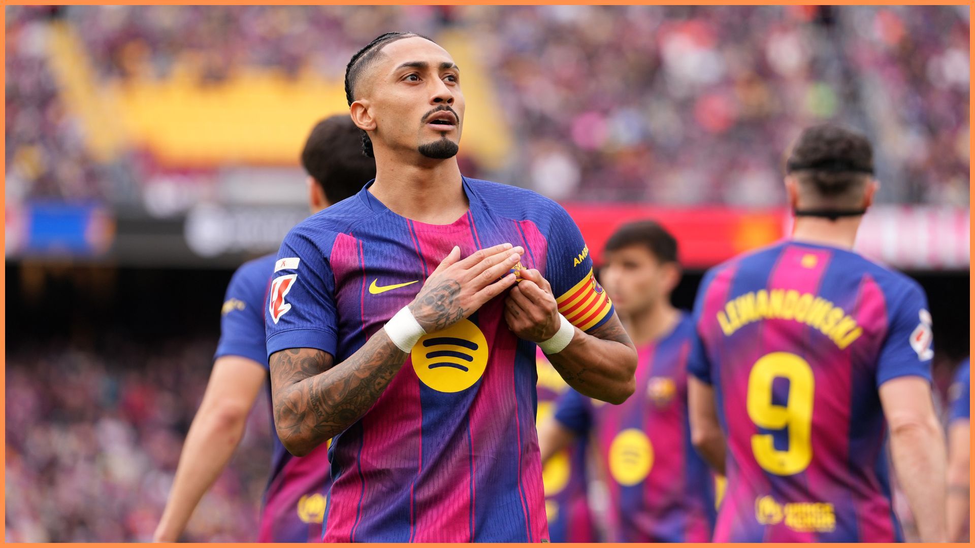 1920x1080 Raphinha 9. Cancelo 9.0. FC Barcelona 5 2 Sevilla: Player Ratings