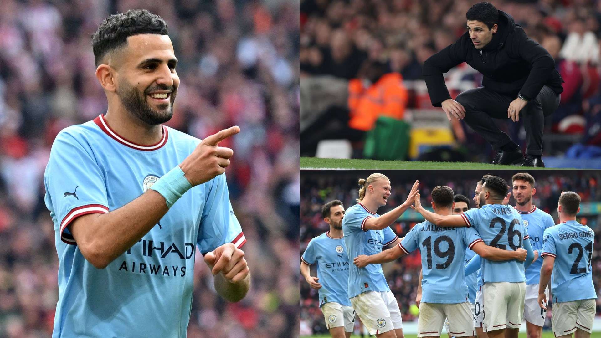 1920x1080 Look out, Arsenal! Winners & losers as Riyad Mahrez's wand of a left foot maintains Man City's treble charge. Goal.com English Qatar
