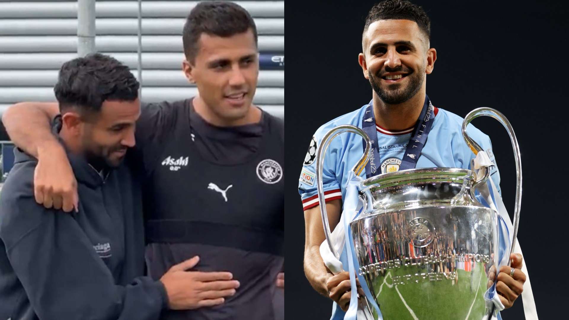 1920x1080 VIDEO: Once A Blue! Riyad Mahrez Makes Surprise Return To Man City And Interrupts Training In Reunion With Pep Guardiola & Former Team Mates. Goal.com US
