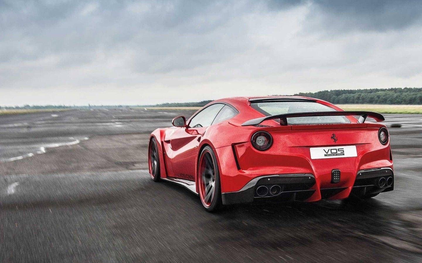 1440x900 Download 1440x900 Ferrari F12berlinetta, Back View, Red, Supercar
