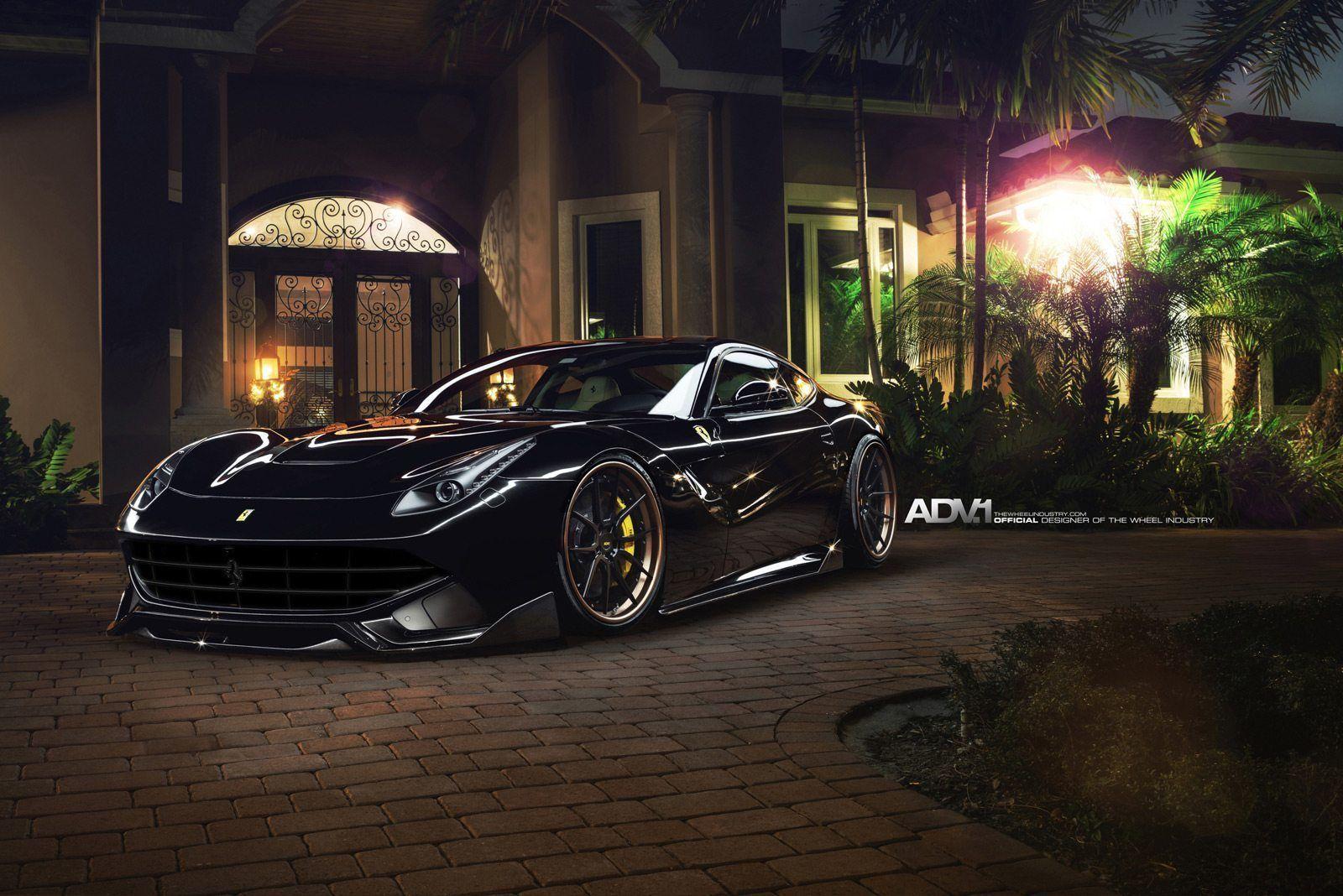 1600x1068 Black Ferrari F12 Berlinetta Adorned With ADV.1 Wheels Is A