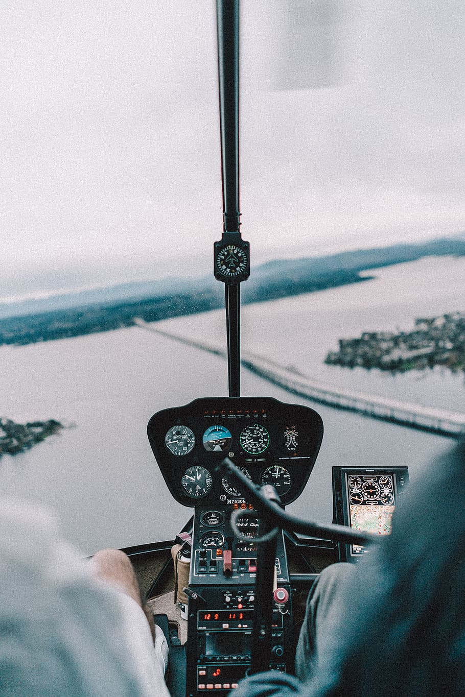 910x1365 HD wallpaper: black vehicle speedometer, sky, air vehicle, airplane, cockpit