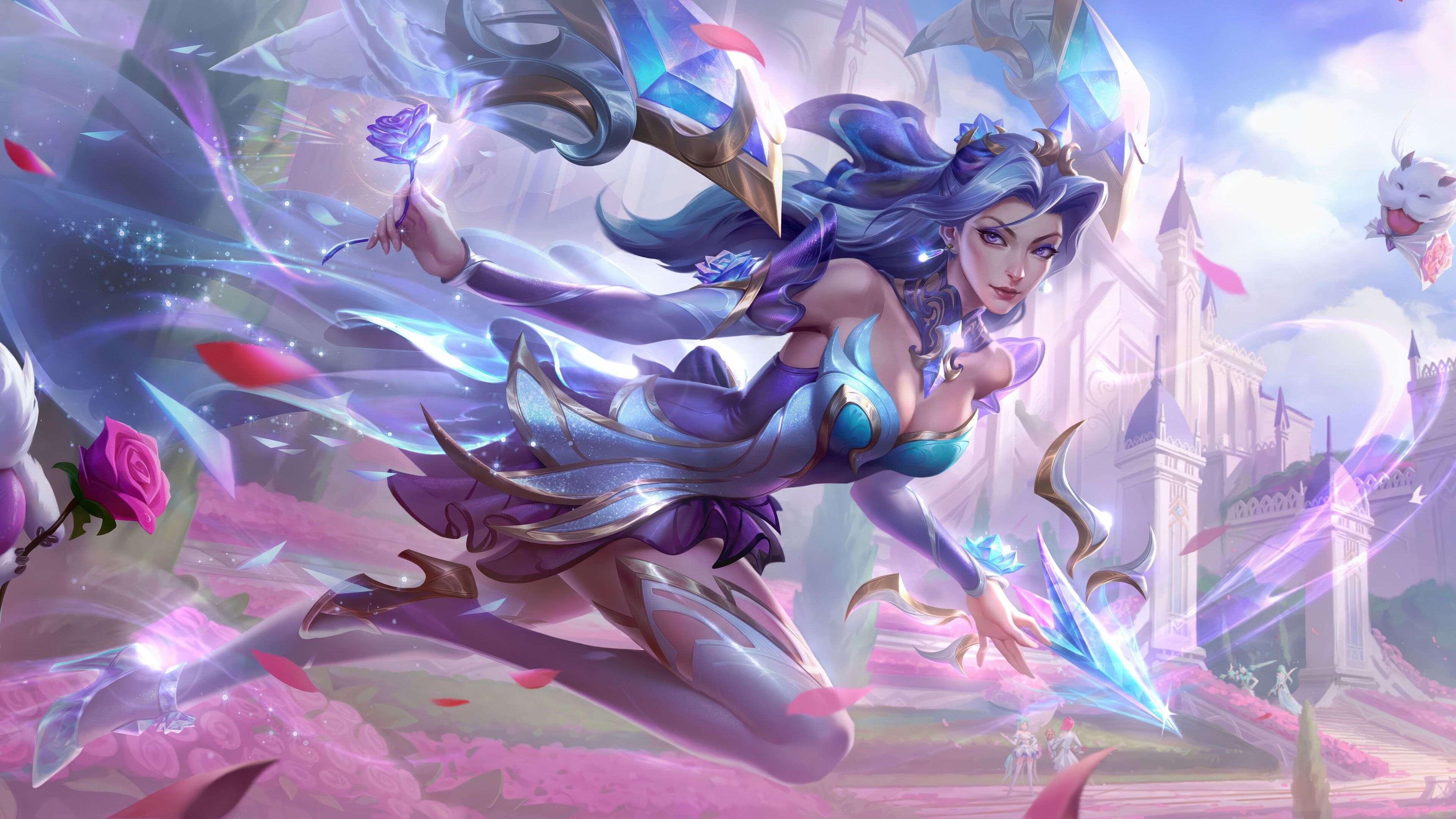 3840x2160 Kai'Sa Crystal Rose Prestige Skin LoL Wild Rift Wallpaper 4K 8K HD PC a