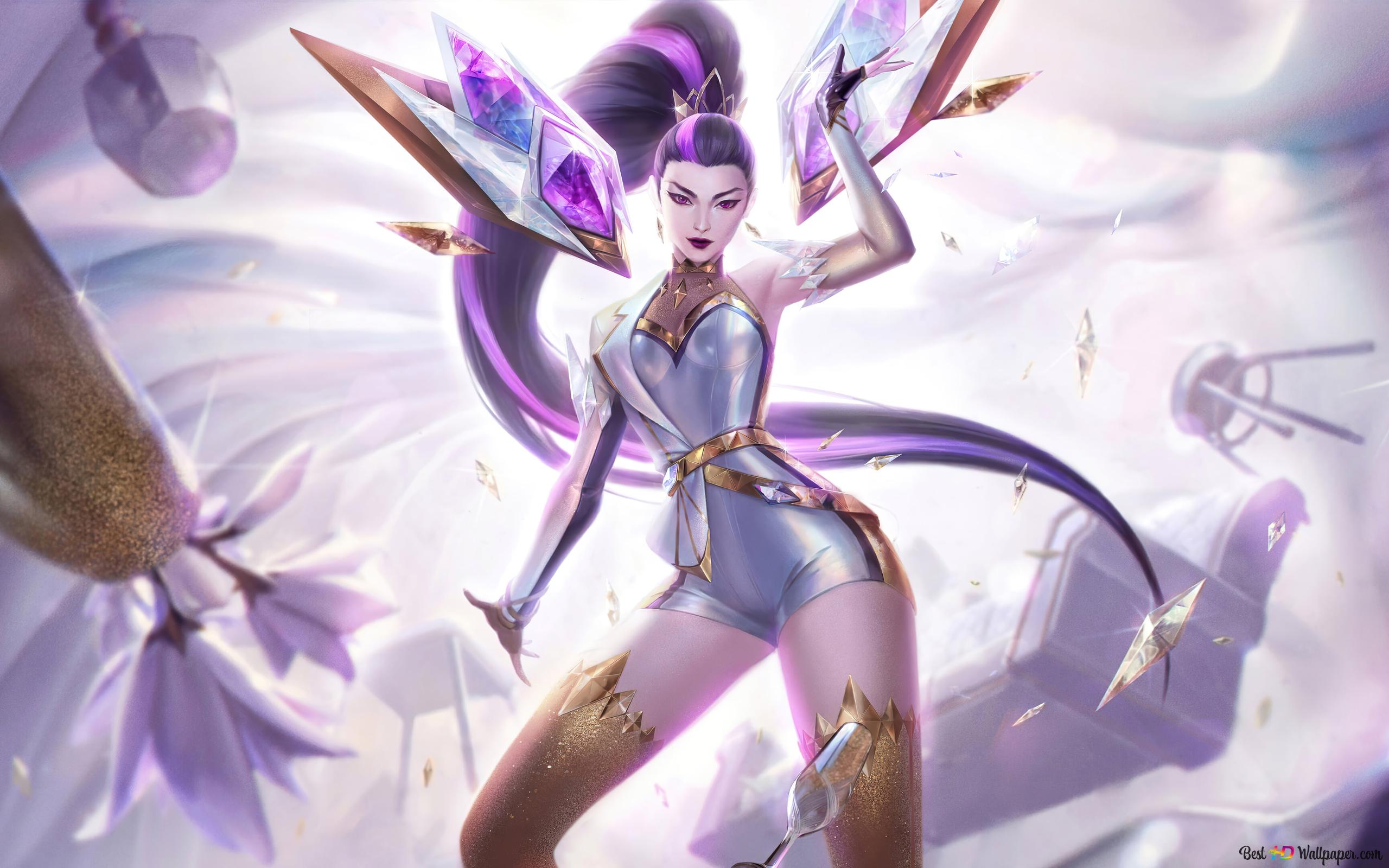 2560x1600 League of Legends video game girl with long blue hair (Kaisa) 4K wallpaper download