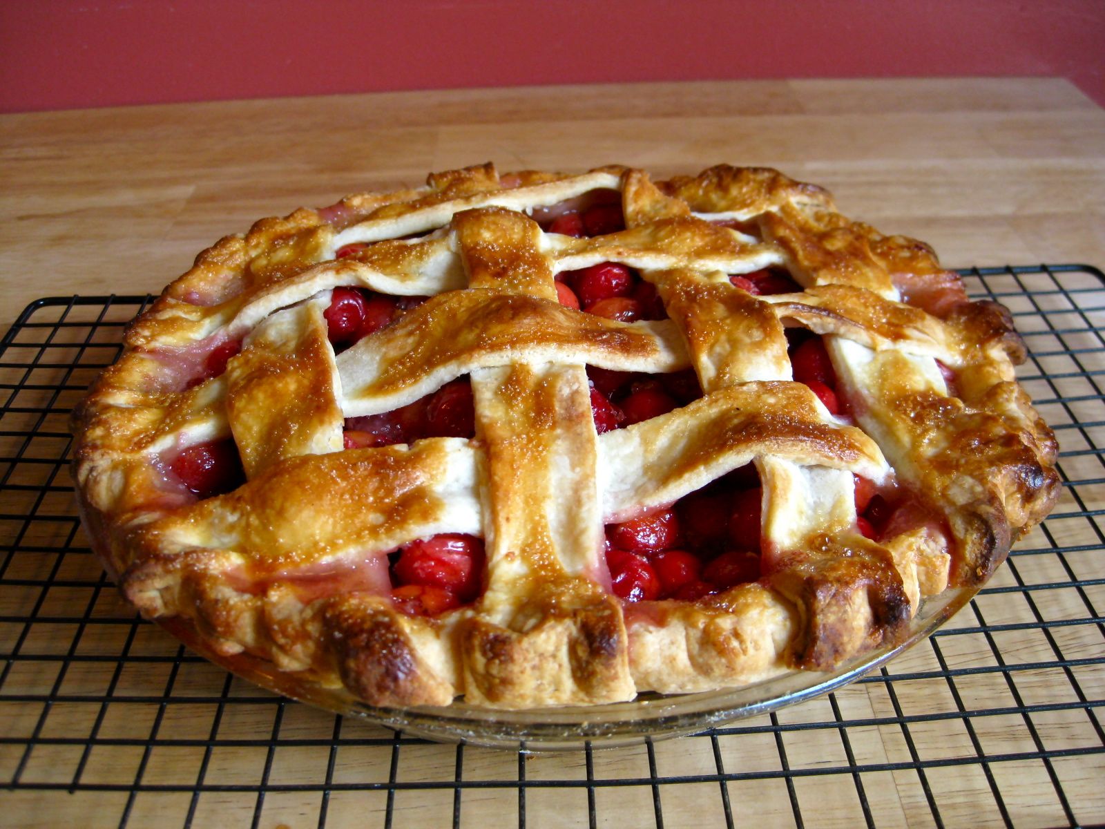 1600x1200 Sour Cherry Pie. Savory Salty Sweet