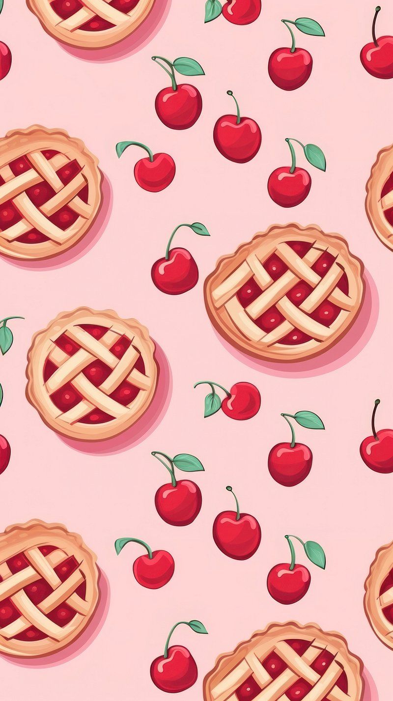 800x1427 Cherry Pie Digital Art Image Wallpaper