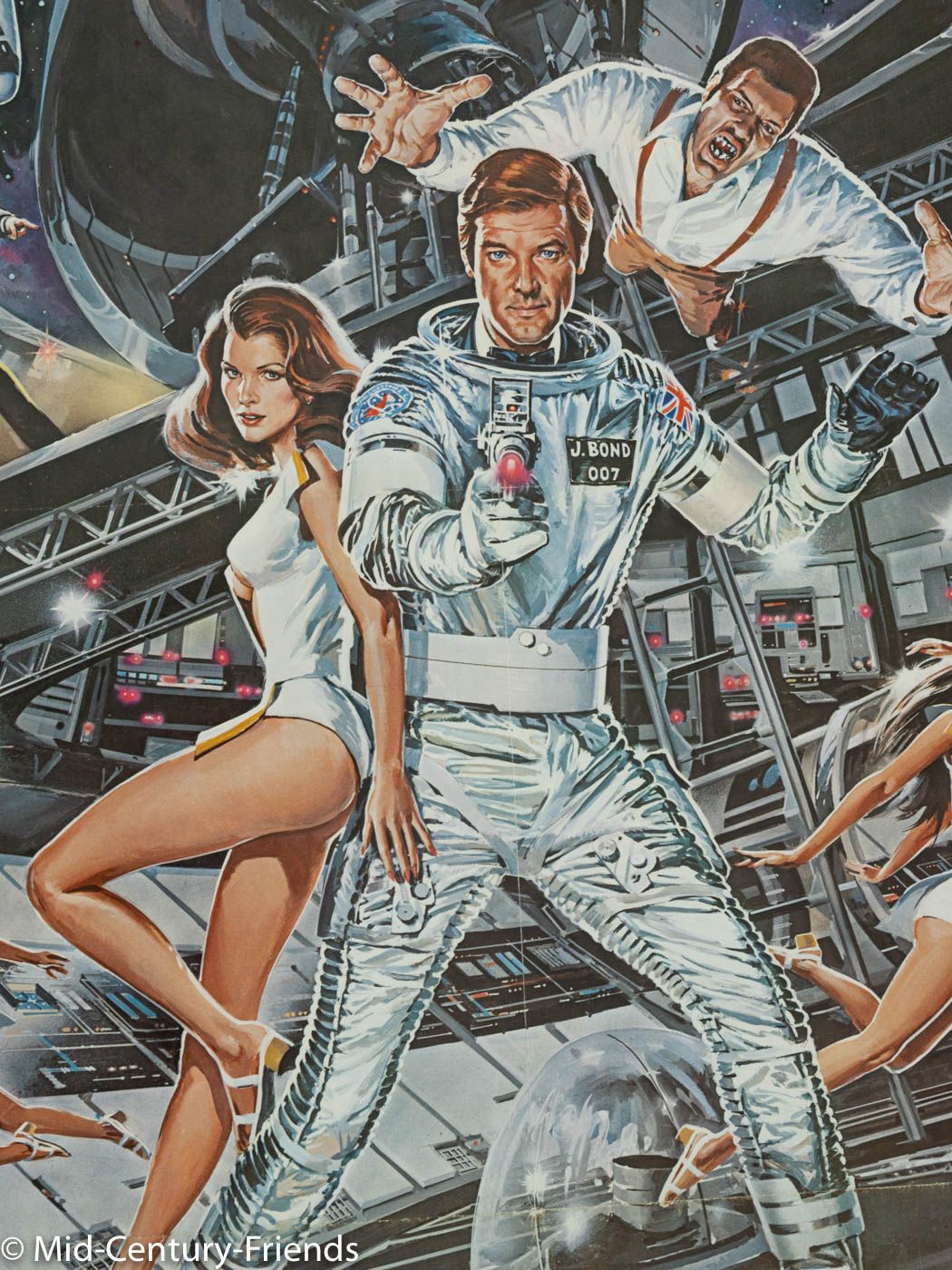 1050x1400 MOONRAKER, ROGER MOORE, MOVIE POSTER, 90 X 124CM