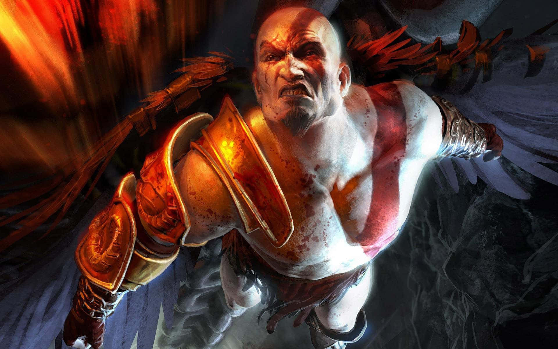 1920x1200 Download Kratos, the God of War, goes to battle against the gods of Olympus Wallpaper