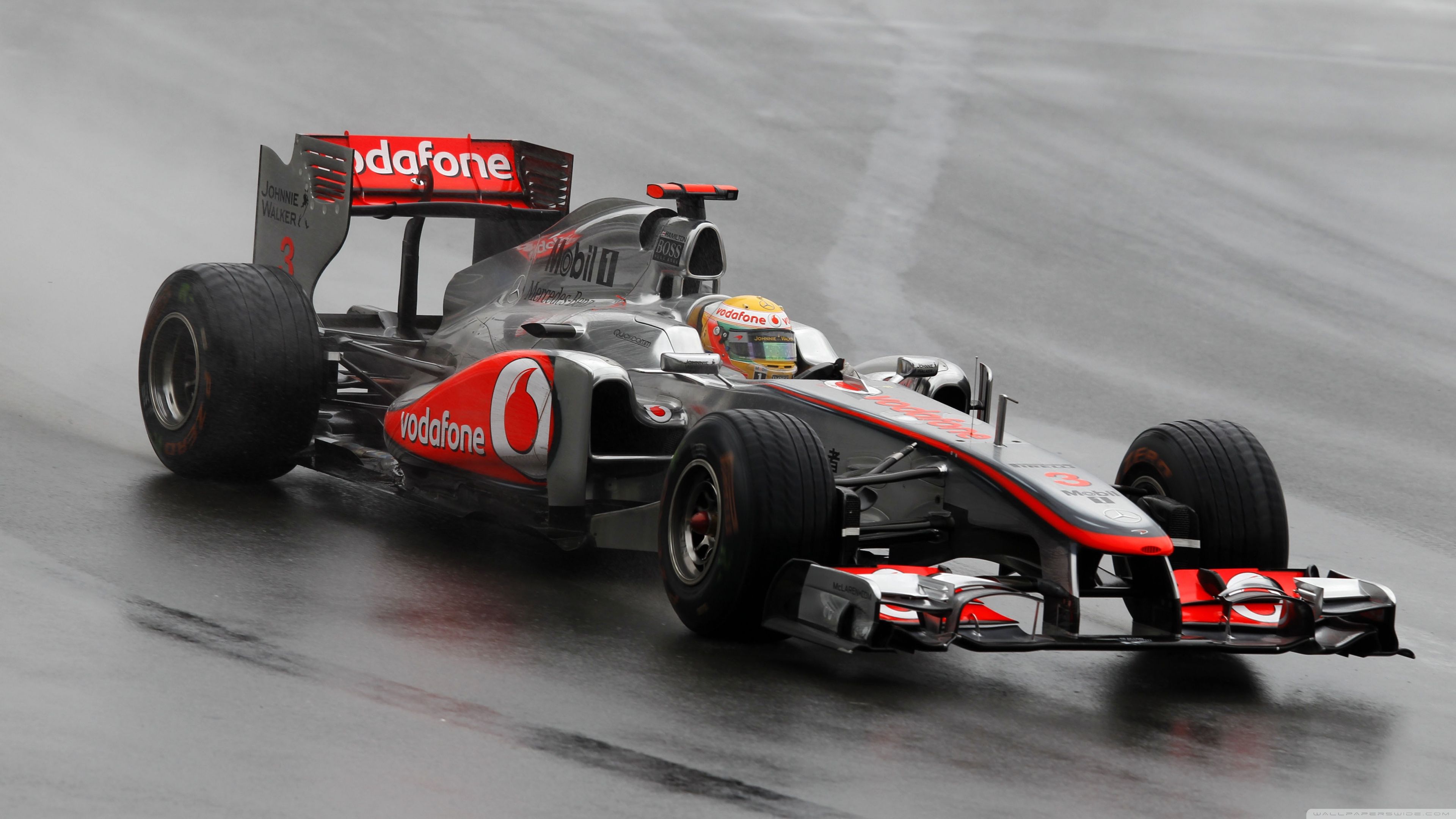 3840x2160 F1 Car On A Wet Track 4K UHD Wallpaper for UltraHD Desktop and TV : Widescreen and UltraWide Display : Dual Monitor : Smartphone and Tablet Devices