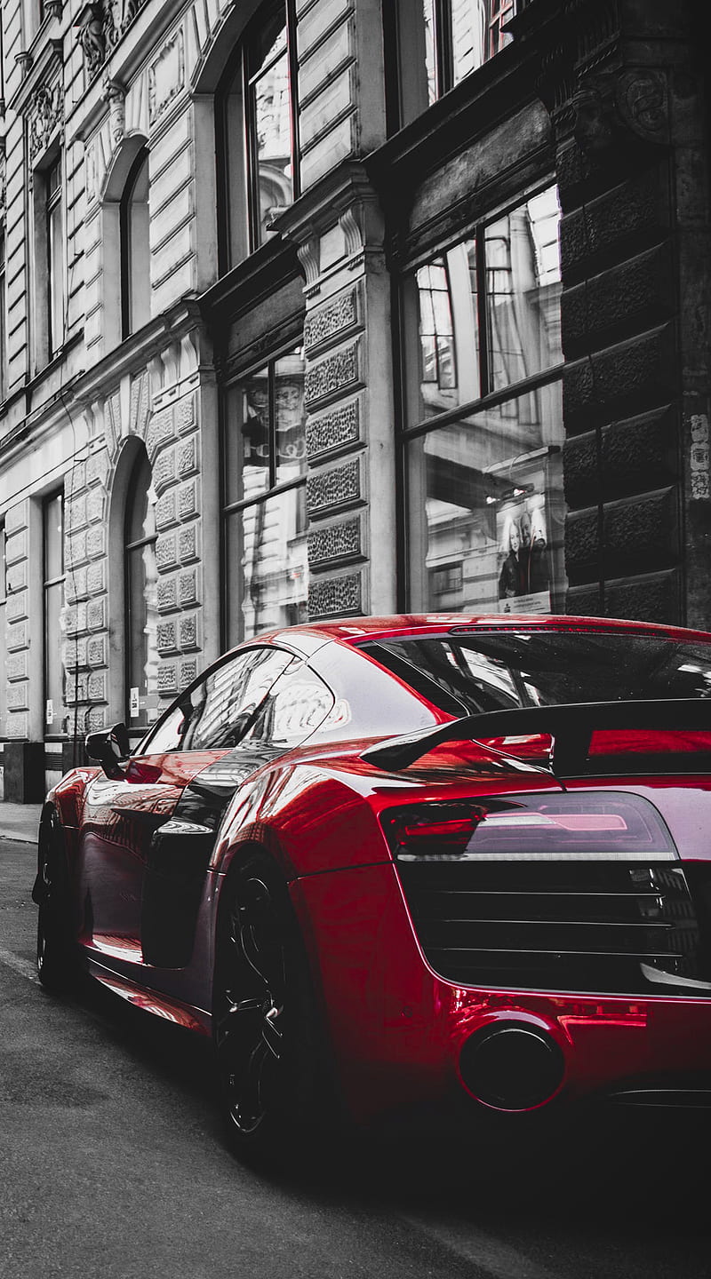 800x1440 Car in Red Car, Porsche, The, audi, black and white, bmw, car lovers, carros, HD phone wallpaper