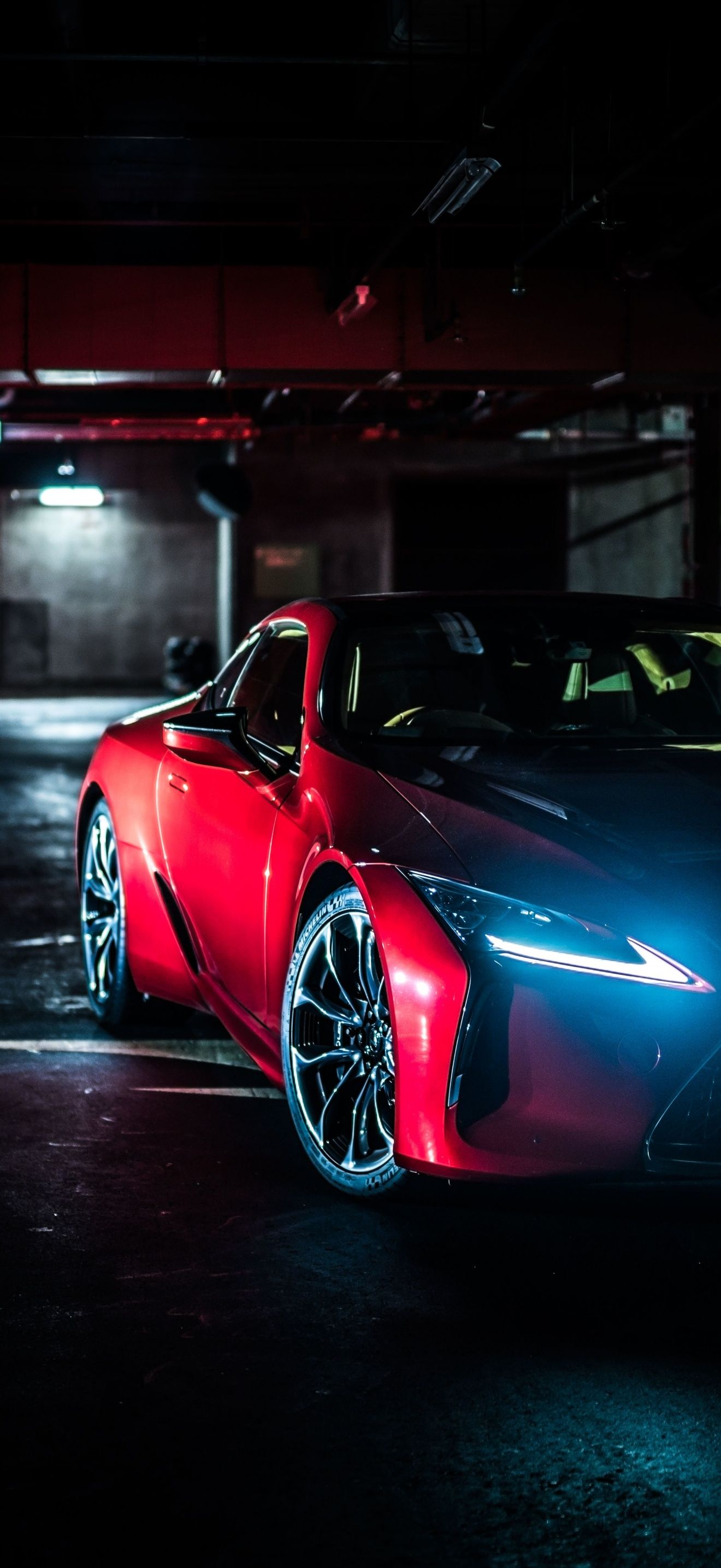 1320x2868 Lexus LC 500 Wallpaper 4K, Dark, Red cars, 5K, 8K
