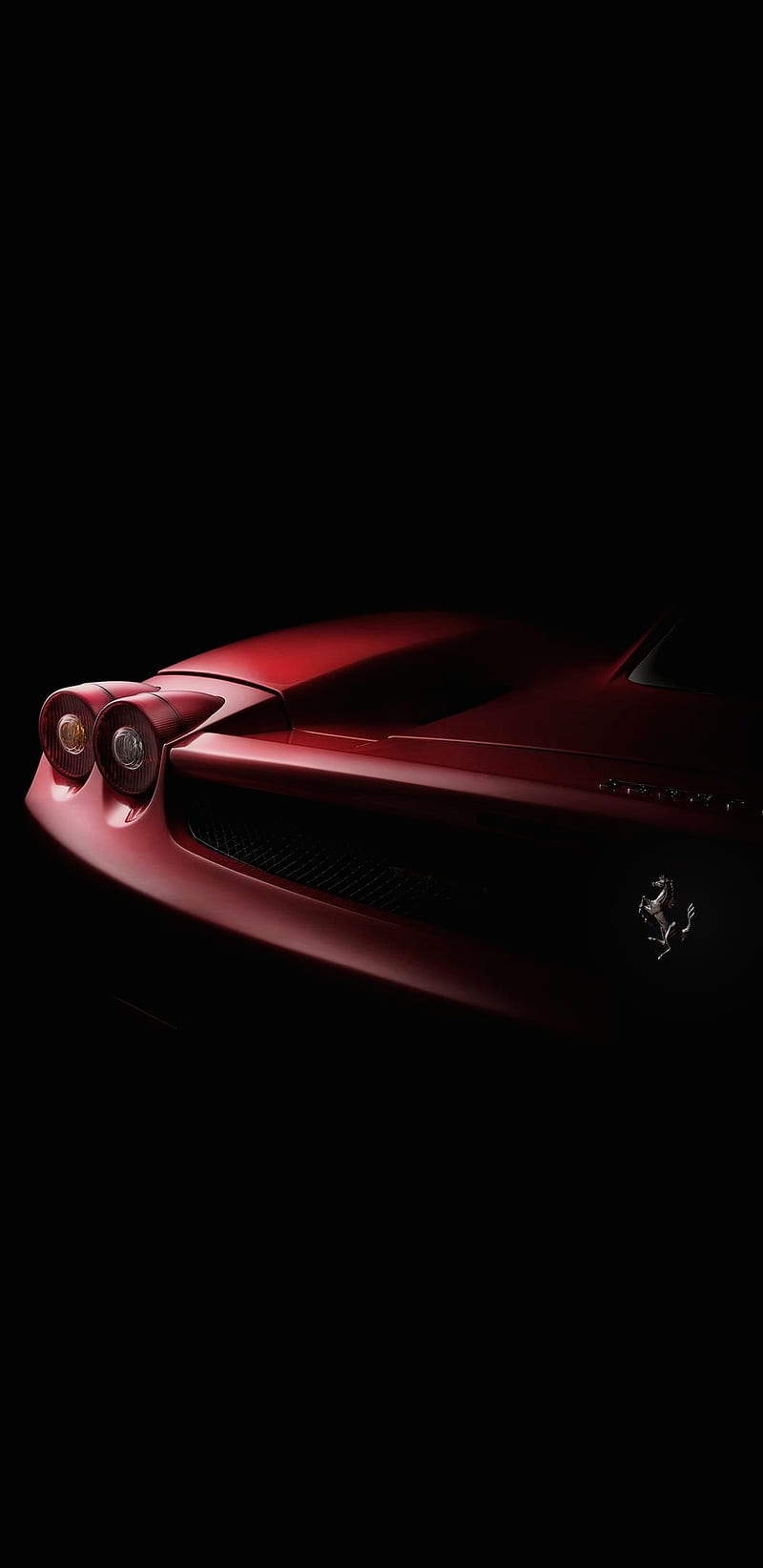 800x1644 Ferrari Red, black, car, carros, corvette, dark, exotic, lights, super, HD phone wallpaper