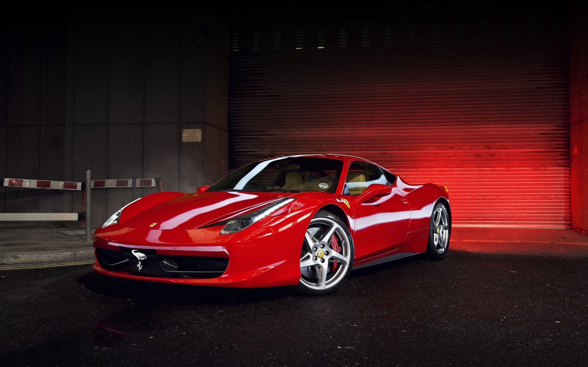 1920x1200 A Sporty Red Car On The Sidewalk Is A Little