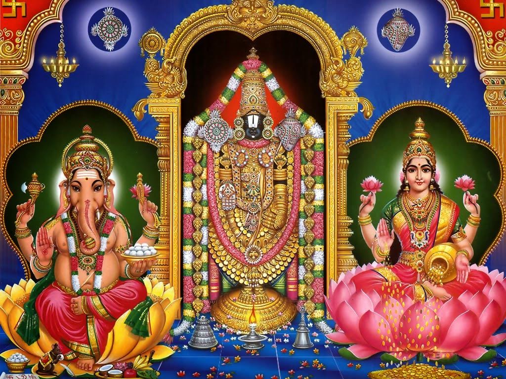 1024x768 Goddess Lakshmi Devi God Balaji with Ganesha Image Gallery Free Download. Hindu God Image.blogspot.in